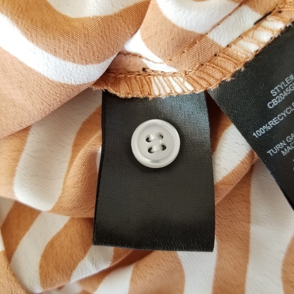 Sanctuary Orange and White Zebra Print Button Down Shirt - Picture 10 of 10